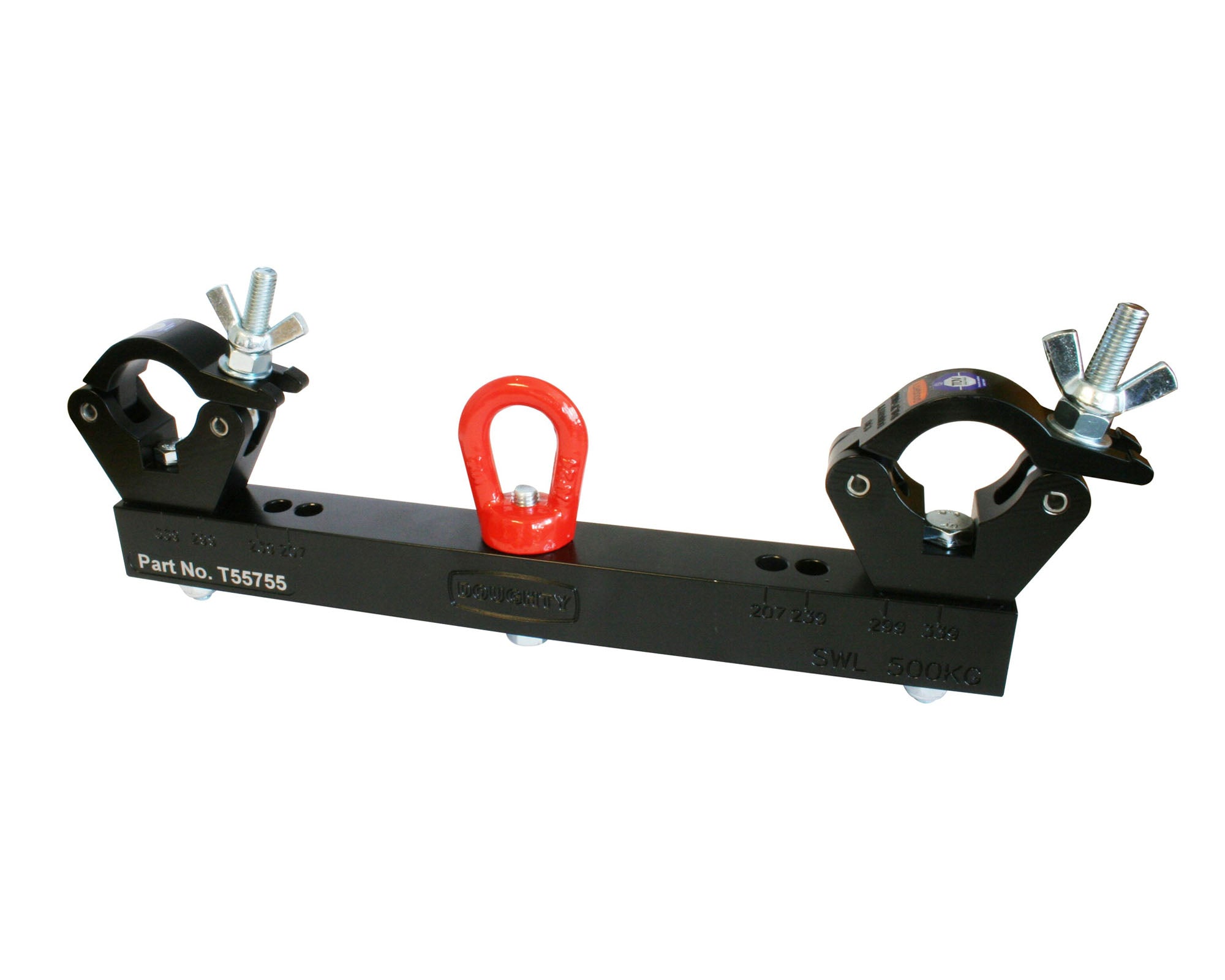 DOUT55755 - Doughty T55755 Solid Hanging Truss Adaptor SWL 500kg BLACK Image 1