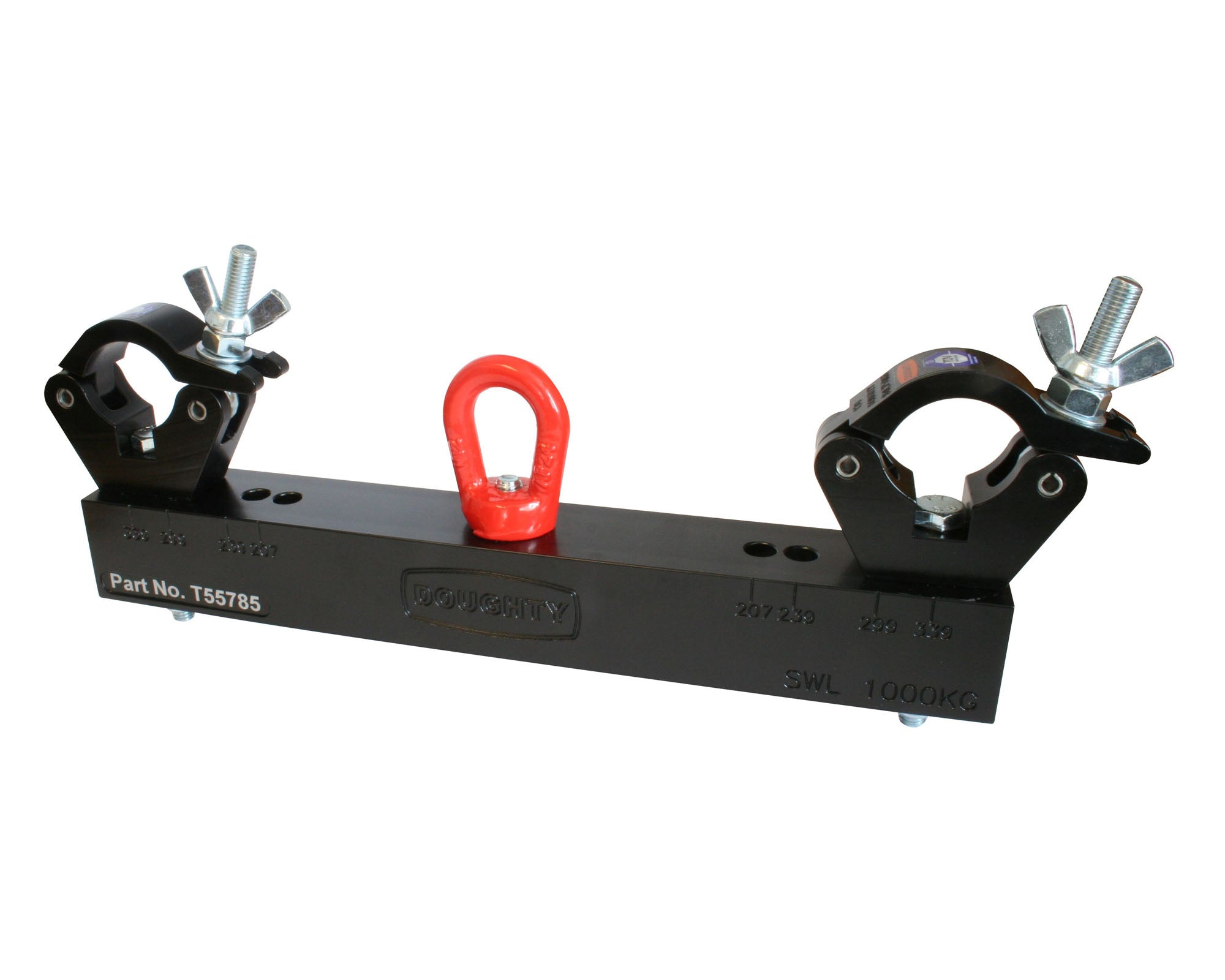 DOUT55785 - Doughty T55785 Solid Hanging Truss Adaptor SWL 1000kg BLACK Image 1