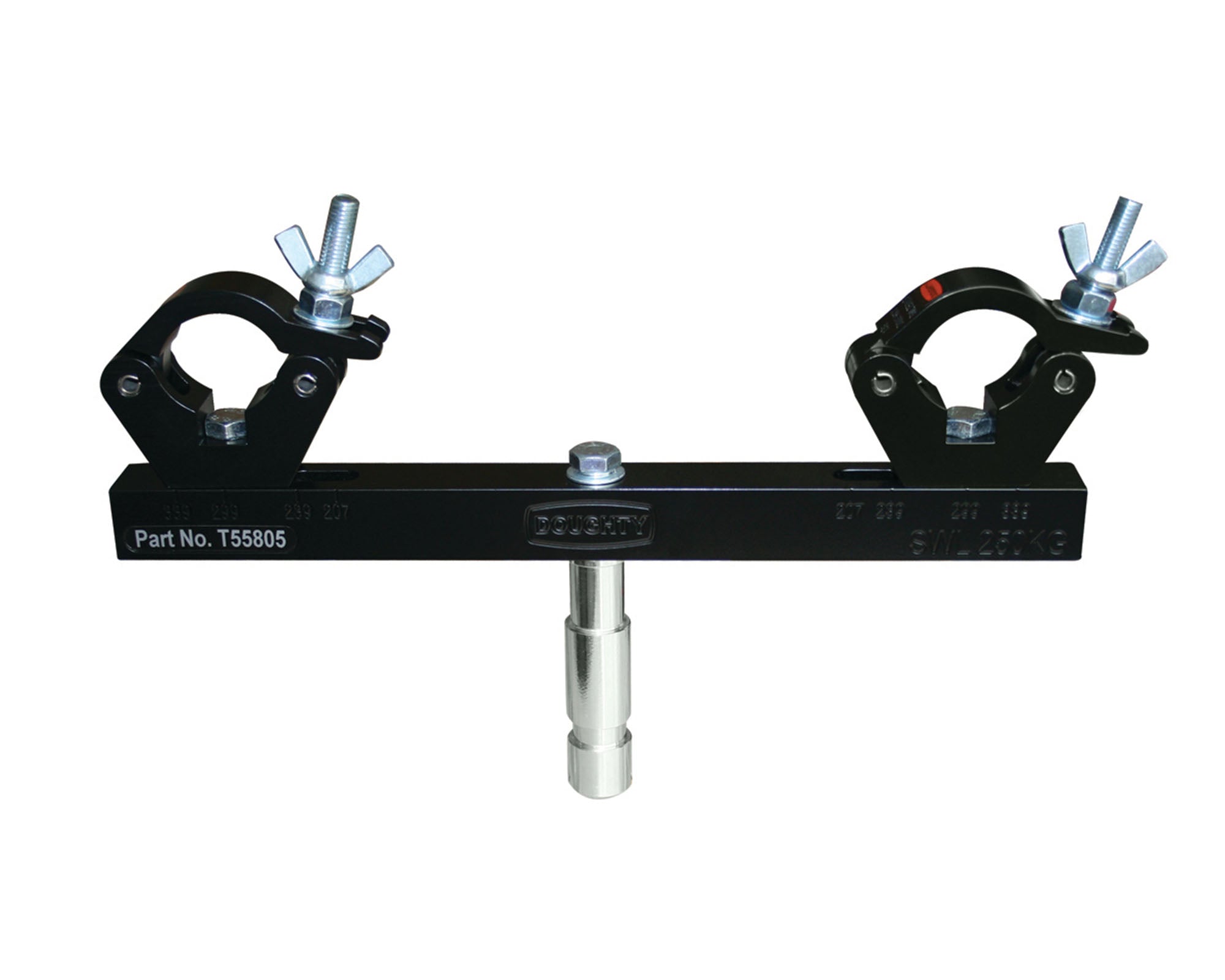 DOUT55805 - Doughty T55805 Fixed Solid Fixed Truss Adaptor SWL 250kg BLACK Image 1