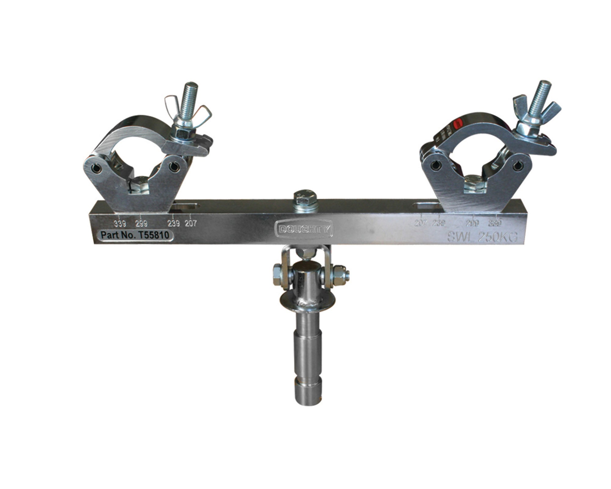 DOUT55810 - Doughty T55810 Fixed Solid Swivel Truss Adaptor SWL 250kg SILVER Image 1