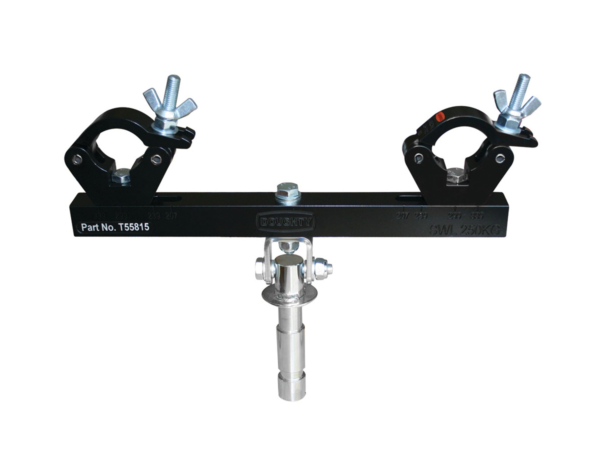 DOUT55815 - Doughty T55815 Fixed Solid Swivel Truss Adaptor SWL 250kg BLACK Image 1