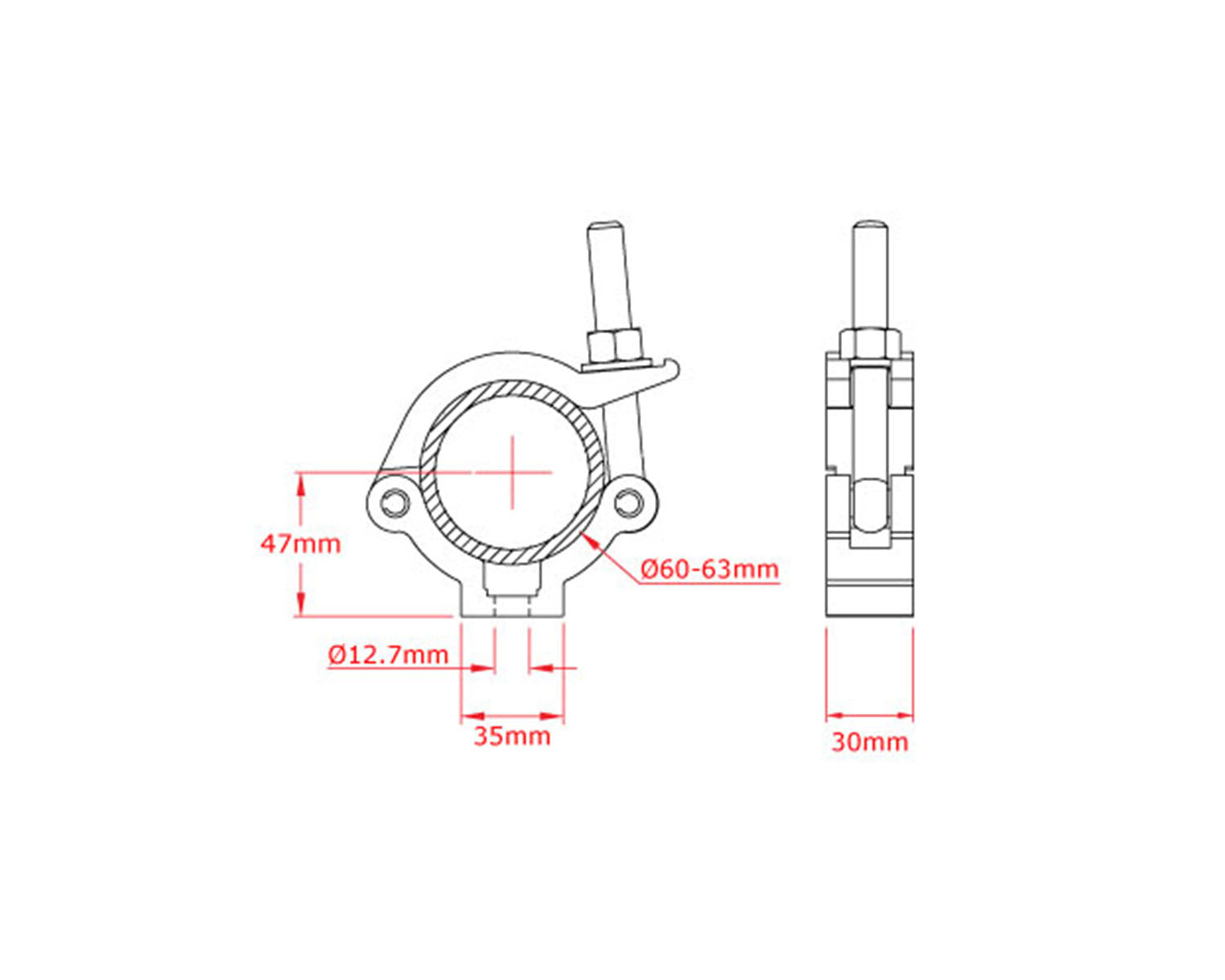 DOUT57405 - Doughty T57405 Slinkline Mammoth Half Coupler SWL 300Kg Polished Image 2