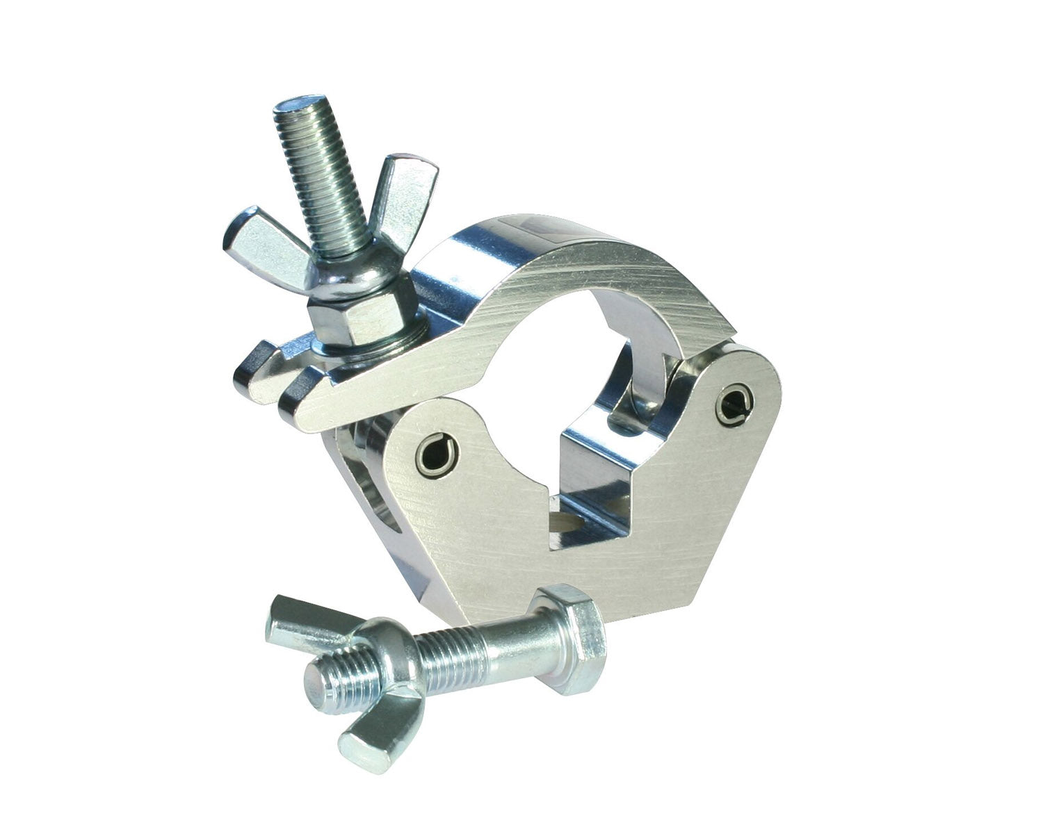 DOUT58010 - Doughty T58010 Slimline Hook Clamp Coupler c or w M12 Bolt or Wing Nut Silver Image 1
