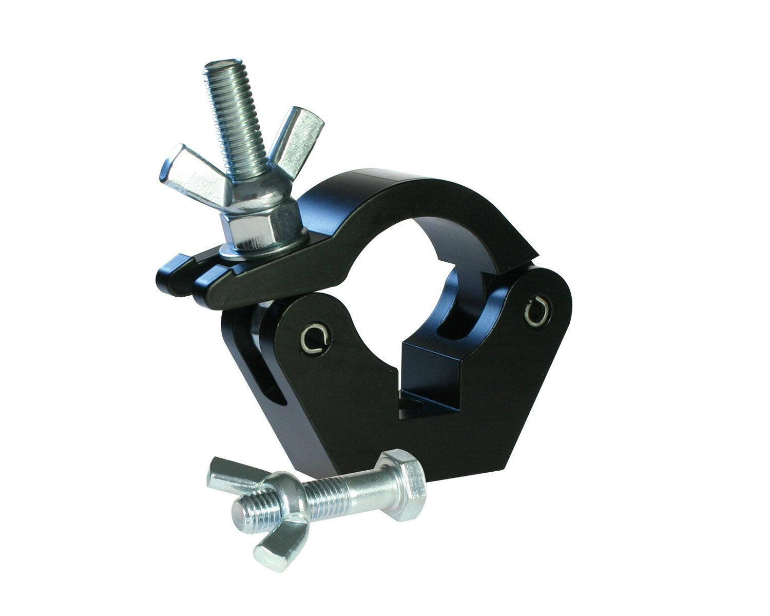 DOUT58011 - Doughty T58011 Slimline Hook Clamp Coupler c or w M12 Bolt or Wing Nut Black Image 1