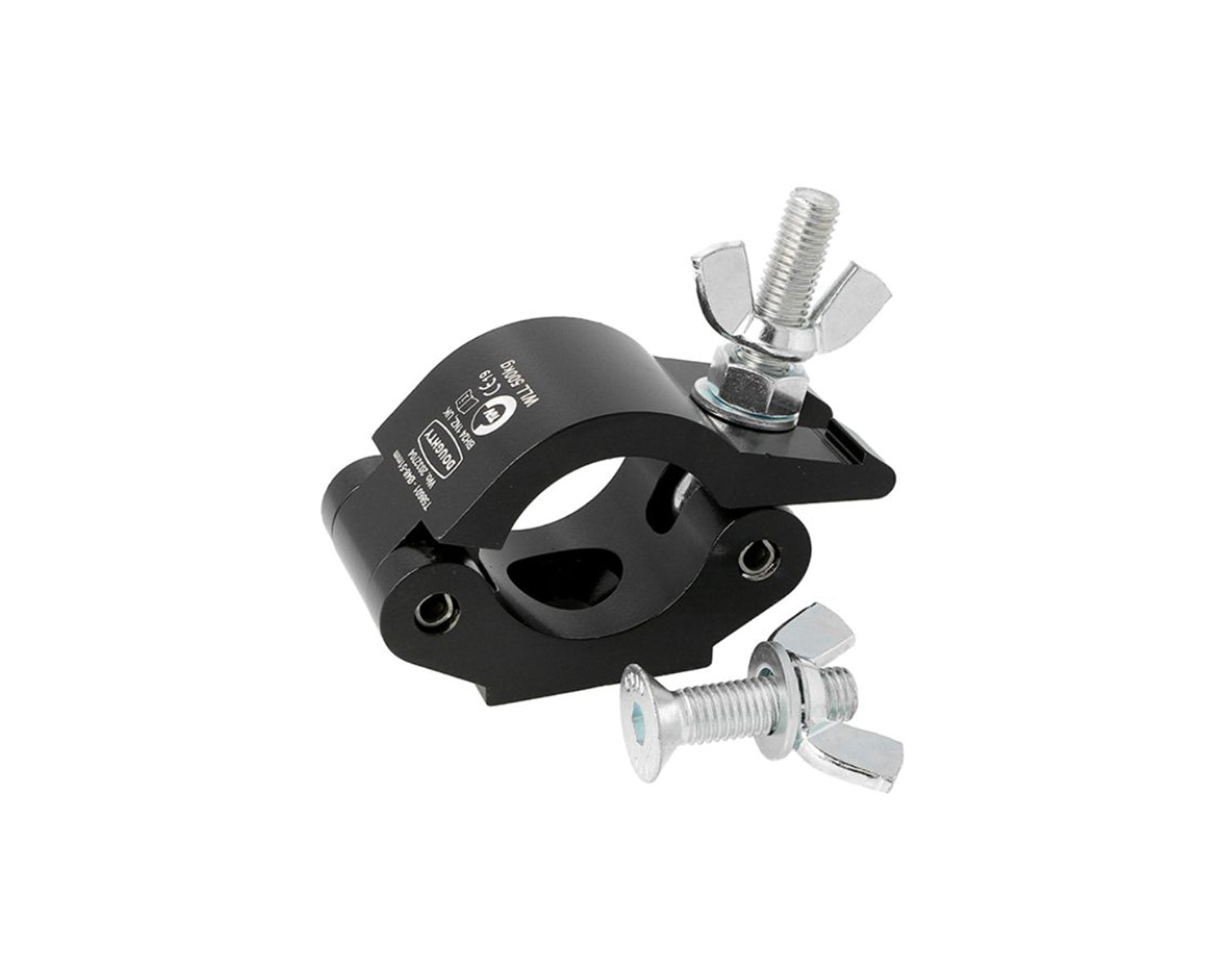 DOUT58601 - Doughty T58601 Low Profile Hook Clamp SWL 500kg BLACK Image 1