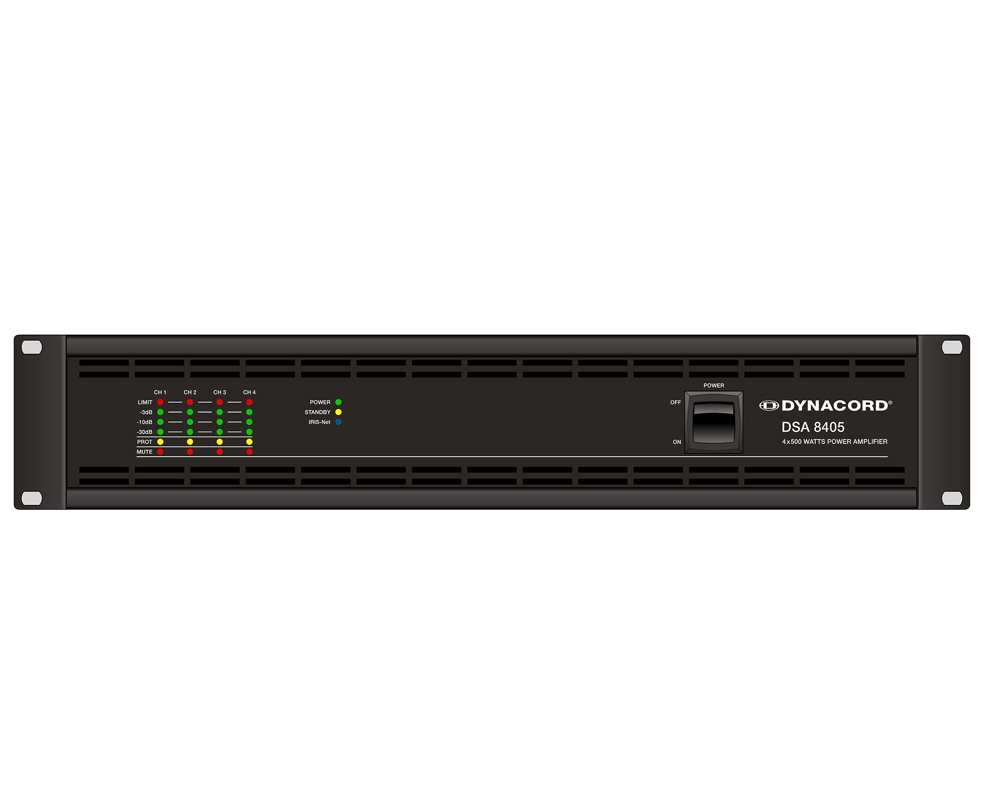 DYNDSA8405 - Dynacord DSA8405 Class D Power Amp with Remote Option 4x500W Image 1