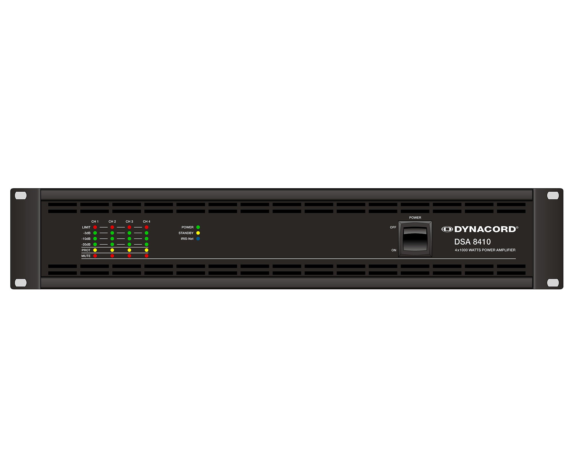 DYNDSA8410 - Dynacord DSA8410 Class D Power Amp with Remote Option 4x1000W Image 1