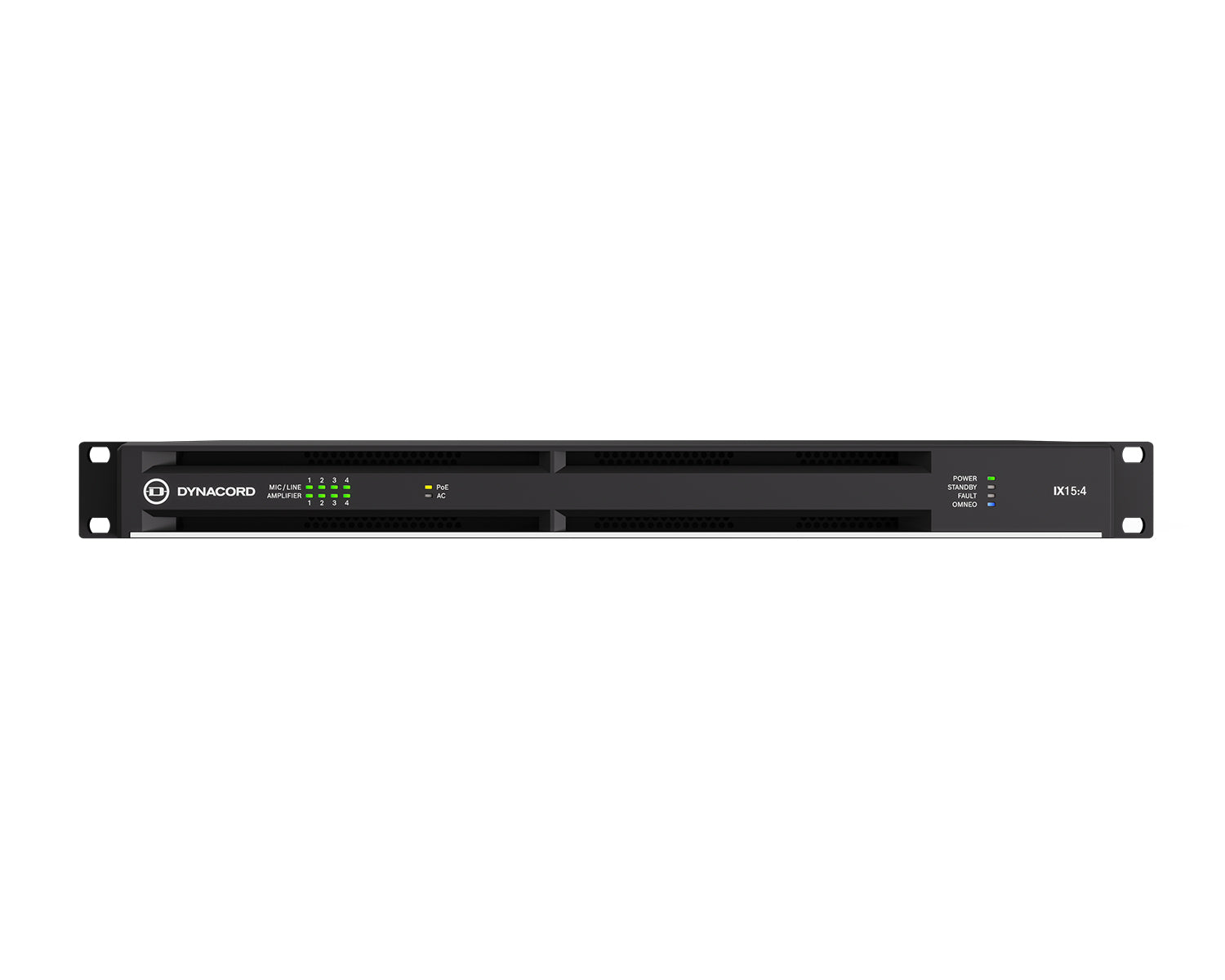 DYNIX154 - Dynacord IX15:4 Networked DSP Power Amp 4x375W @ 4ohm Dante 1U Image 3