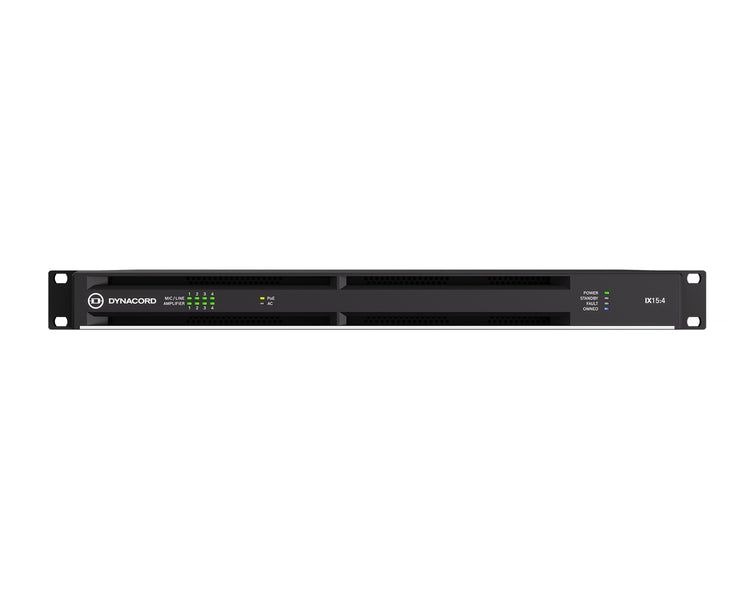 DYNIX154 - Dynacord IX15:4 Networked DSP Power Amp 4x375W @ 4ohm Dante 1U Image 3