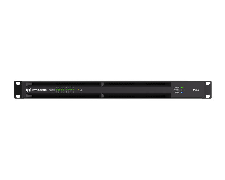 DYNIX308 - Dynacord IX30:8 Networked DSP Power Amp 8x375W @ 4ohm Dante 1U Image 3