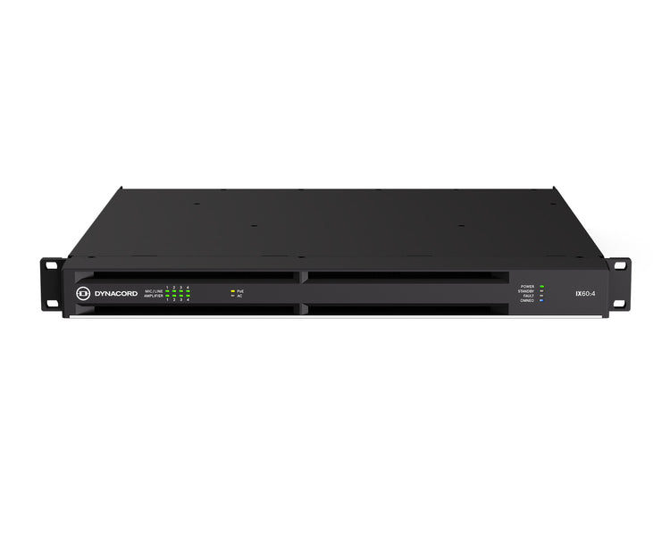 DYNIX604 - Dynacord IX60:4 Networked DSP Power Amp 4x1500W @ 4ohm Dante 1U Image 1
