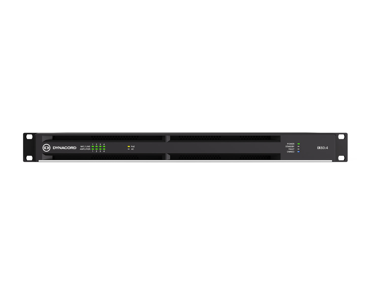 DYNIX604 - Dynacord IX60:4 Networked DSP Power Amp 4x1500W @ 4ohm Dante 1U Image 3