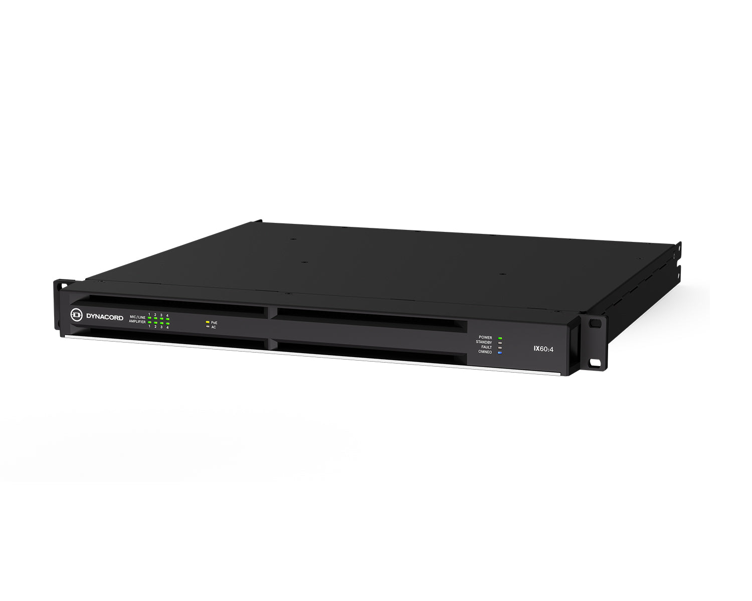 DYNIX604 - Dynacord IX60:4 Networked DSP Power Amp 4x1500W @ 4ohm Dante 1U Image 4