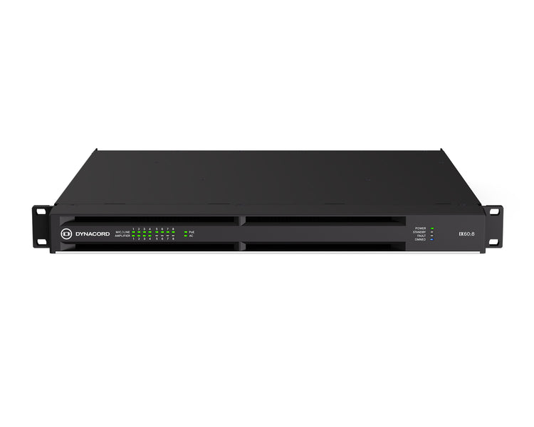 DYNIX608 - Dynacord IX60:8 Networked DSP Power Amp 8x600W @ 4ohm Dante 1U Image 1