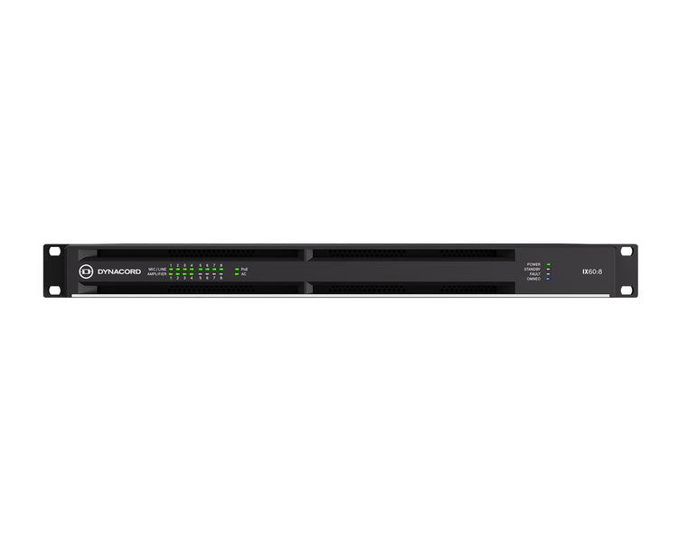 DYNIX608 - Dynacord IX60:8 Networked DSP Power Amp 8x600W @ 4ohm Dante 1U Image 3