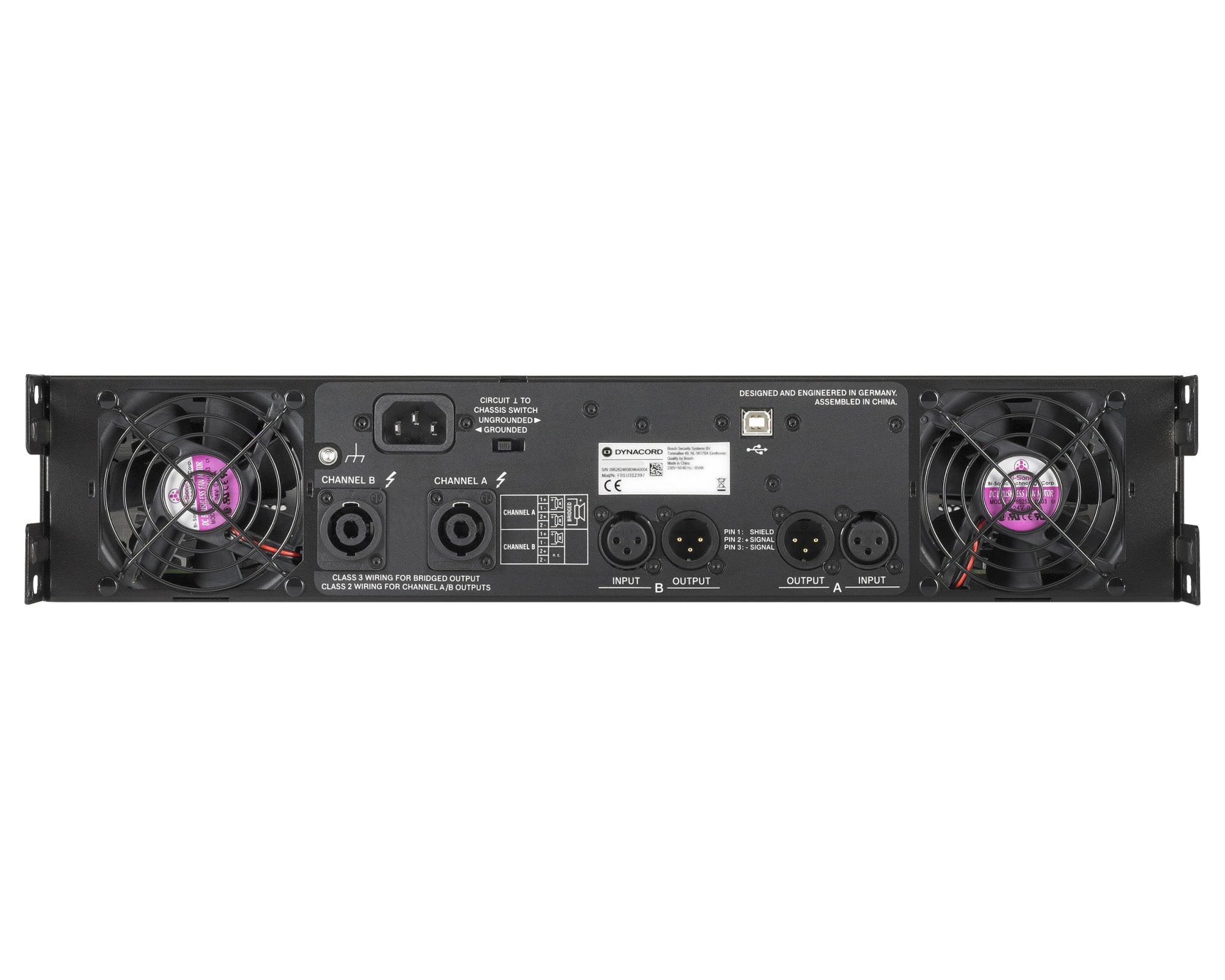 DYNL3600FD - Dynacord L3600FD Live Series DSP Amplifier 2x1700W @ 4ohm 2x3000W @ 2ohm 2U Image 4