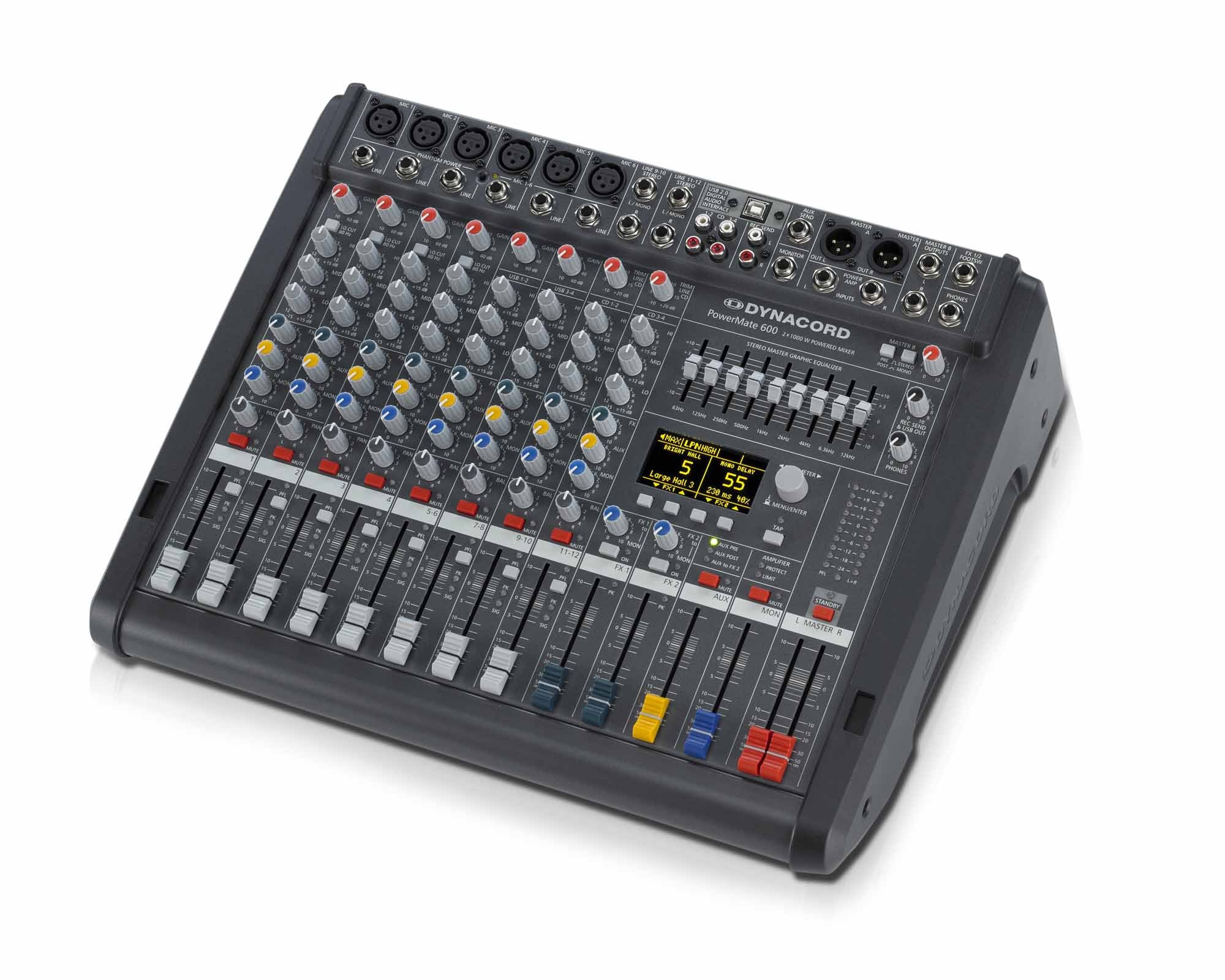 DYNPM6003 - Dynacord PowerMate 600 3 8Ch Powered Mixer with Twin Digital FX 2x1000W Image 1