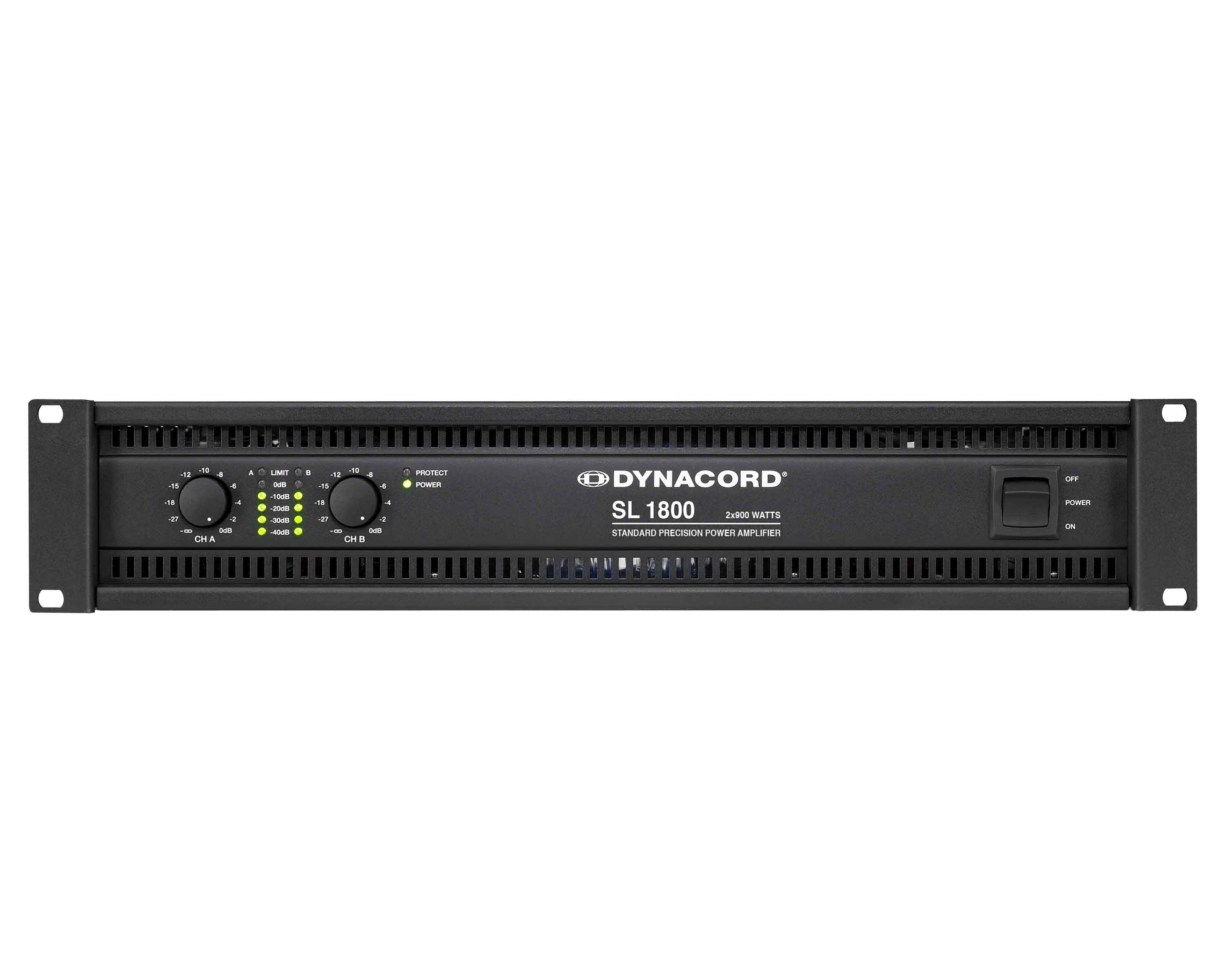 DYNSL1800 - Dynacord SL1800 Class H Power Amp 2x900W @ 4ohm 2x1250W @ 2ohm 2U Image 1
