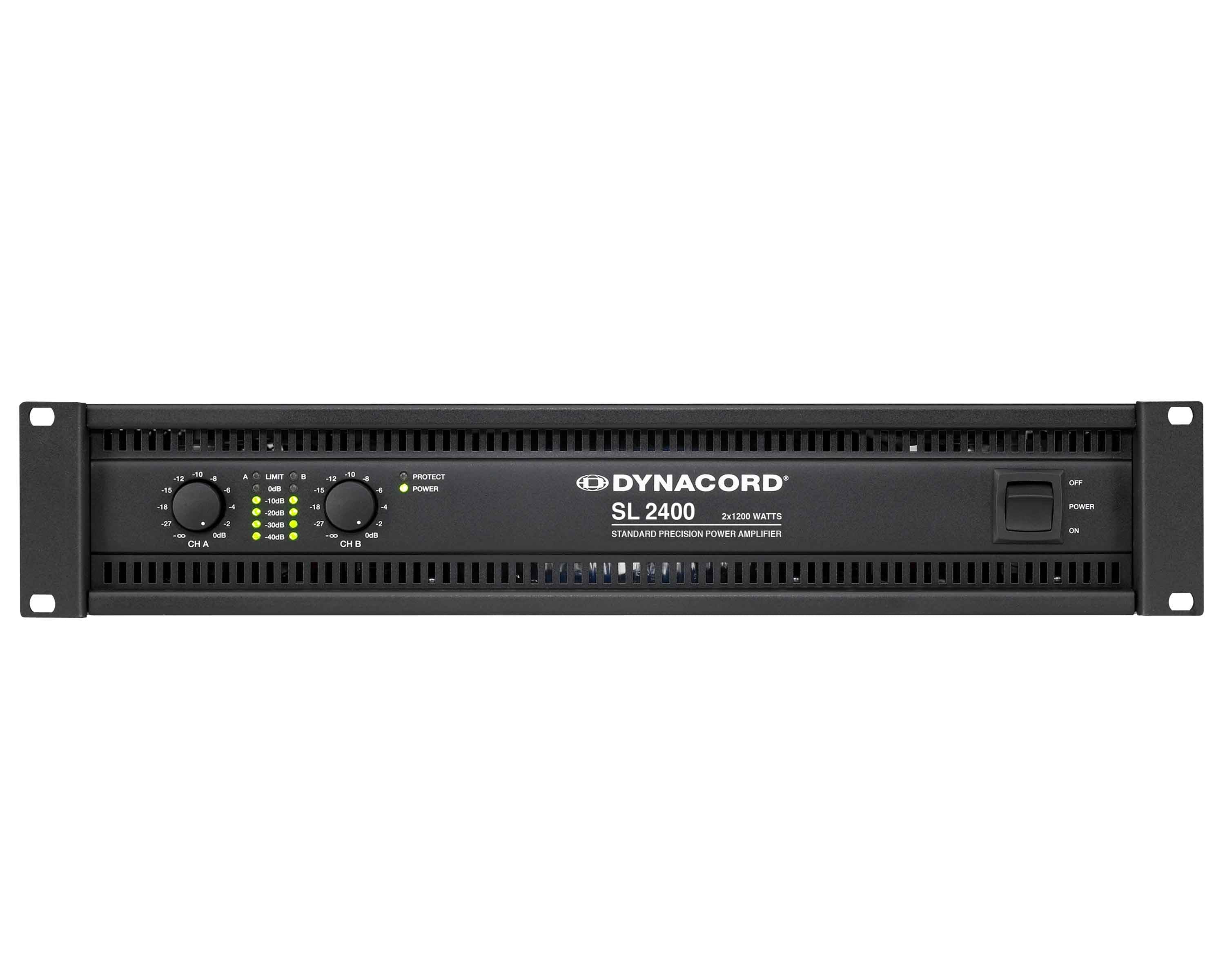 DYNSL2400 - Dynacord SL2400 Class H Power Amp 2x1200W @ 4ohm 2x1800W @ 2ohm 2U Image 1