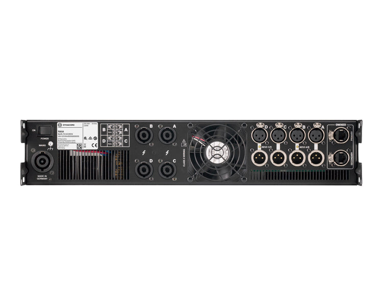 DYNTGX10 - Dynacord TGX10 4Ch DSP Power Amp 4x2500W @ 4ohm Dante or OCA Control 2U Image 4