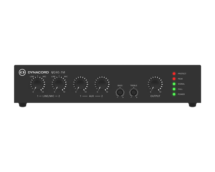 DYNU2401M - Dynacord U240:1M Mixer Amplifier 1Ch 240W 4ohm or 8ohm or 100V Half Rack 1U Image 1