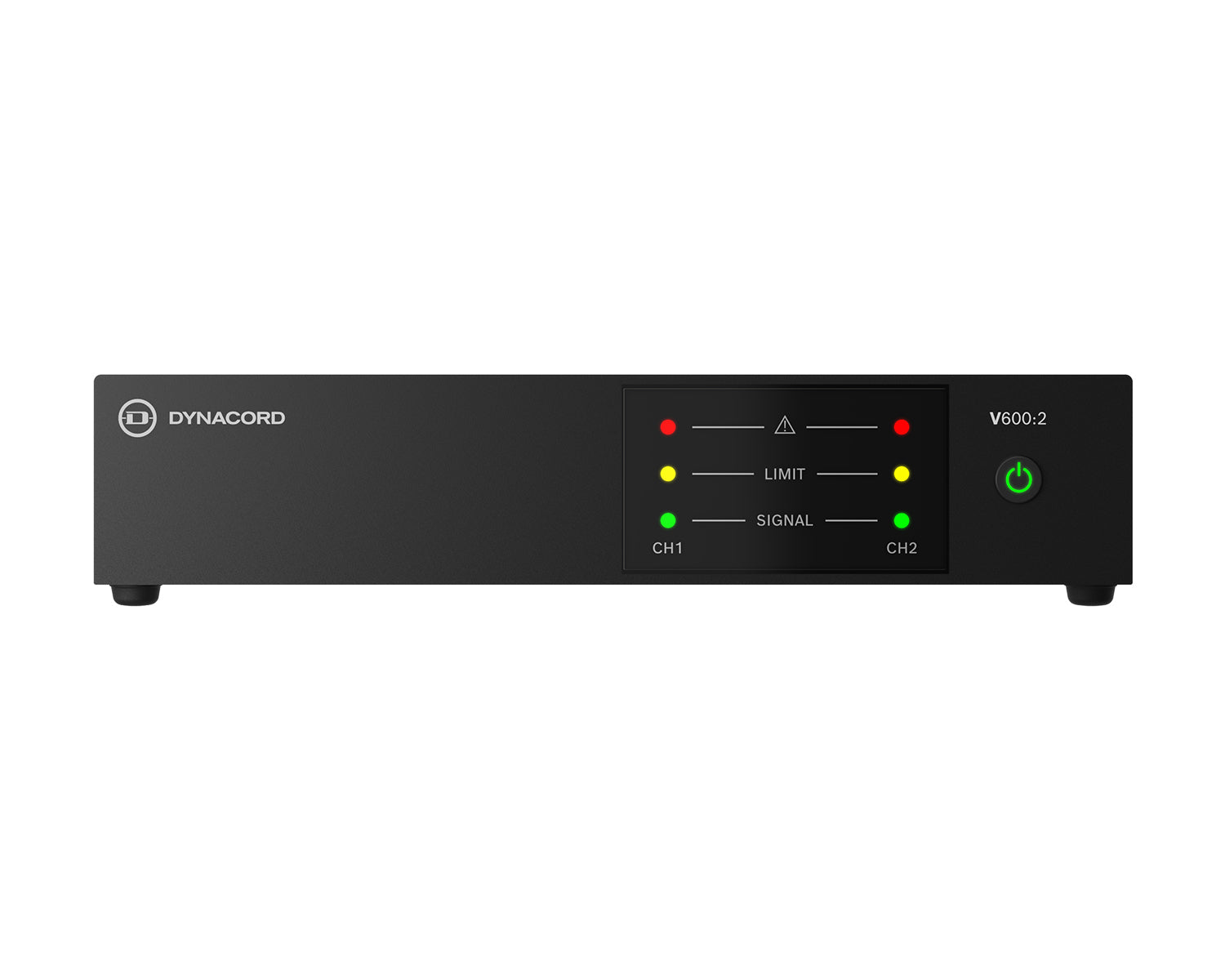 DYNV6002 - Dynacord V600:2 Power Amp 2Ch 600W powerTANK 4ohm or 8ohm or 100V Half Rack 1U Image 1