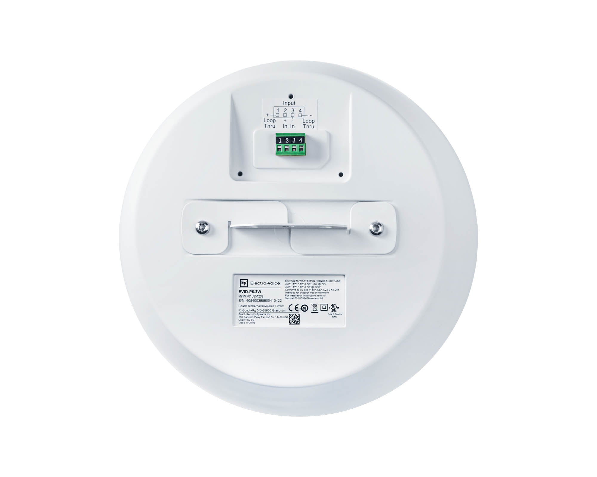 ELEEP62W - Electro-Voice EVID P6.2W 6.5inch Pendant Speaker White Image 4