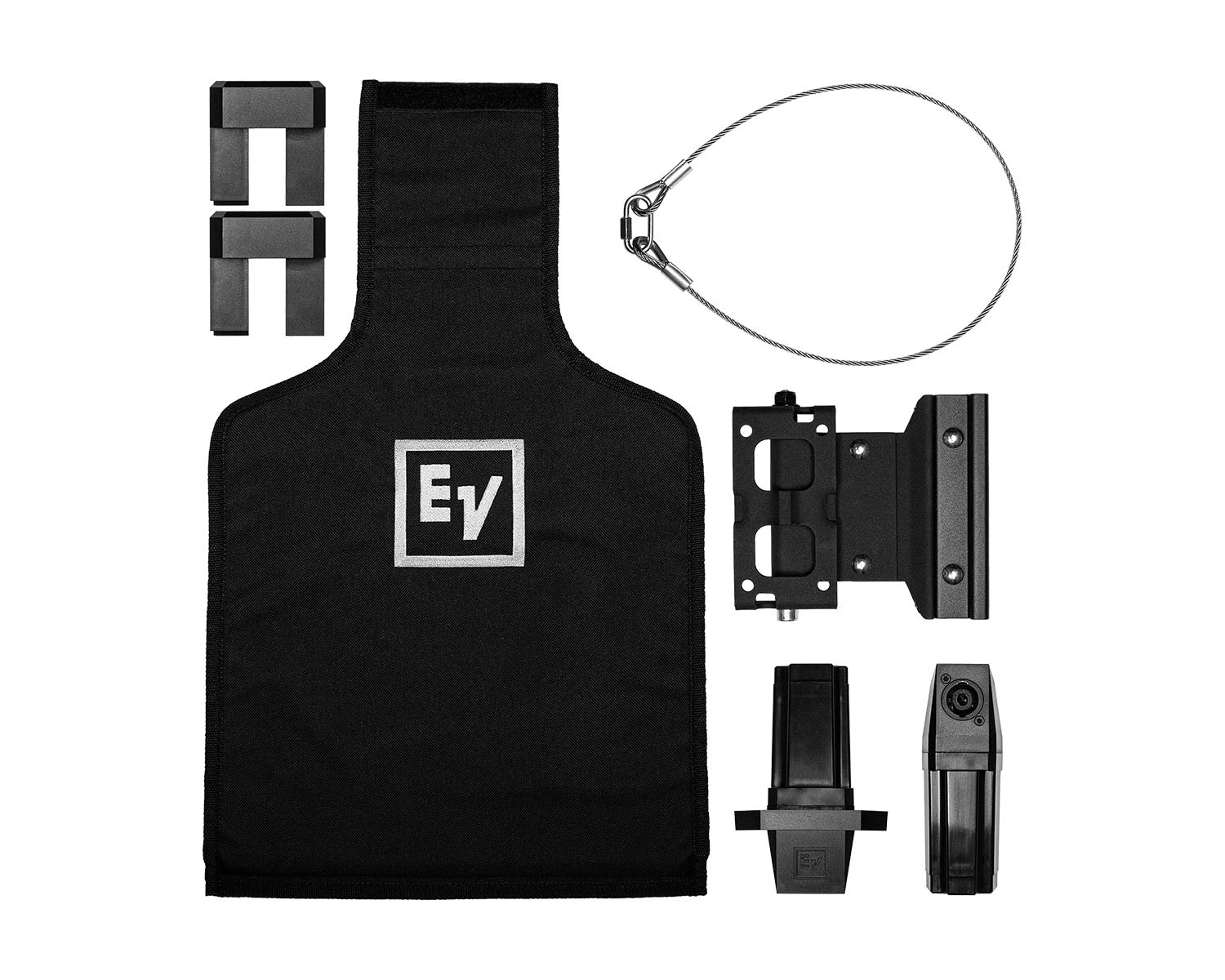 ELEEWMKNB - Electro-Voice EVOLVE WMK NB Wall Mount Kit NL4 Connectors for EVOLVE Blk Image 1