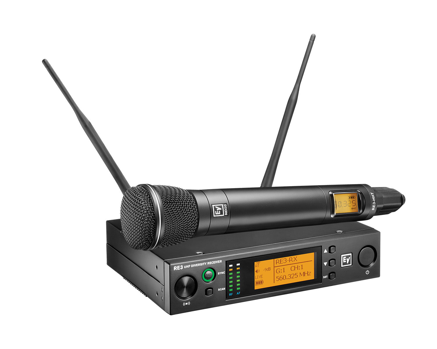 ELERE3ND968M - Electro-Voice RE3 ND96 8M CH70 and Duplex Gap Handheld Mic System and ND96 Capsule Image 2