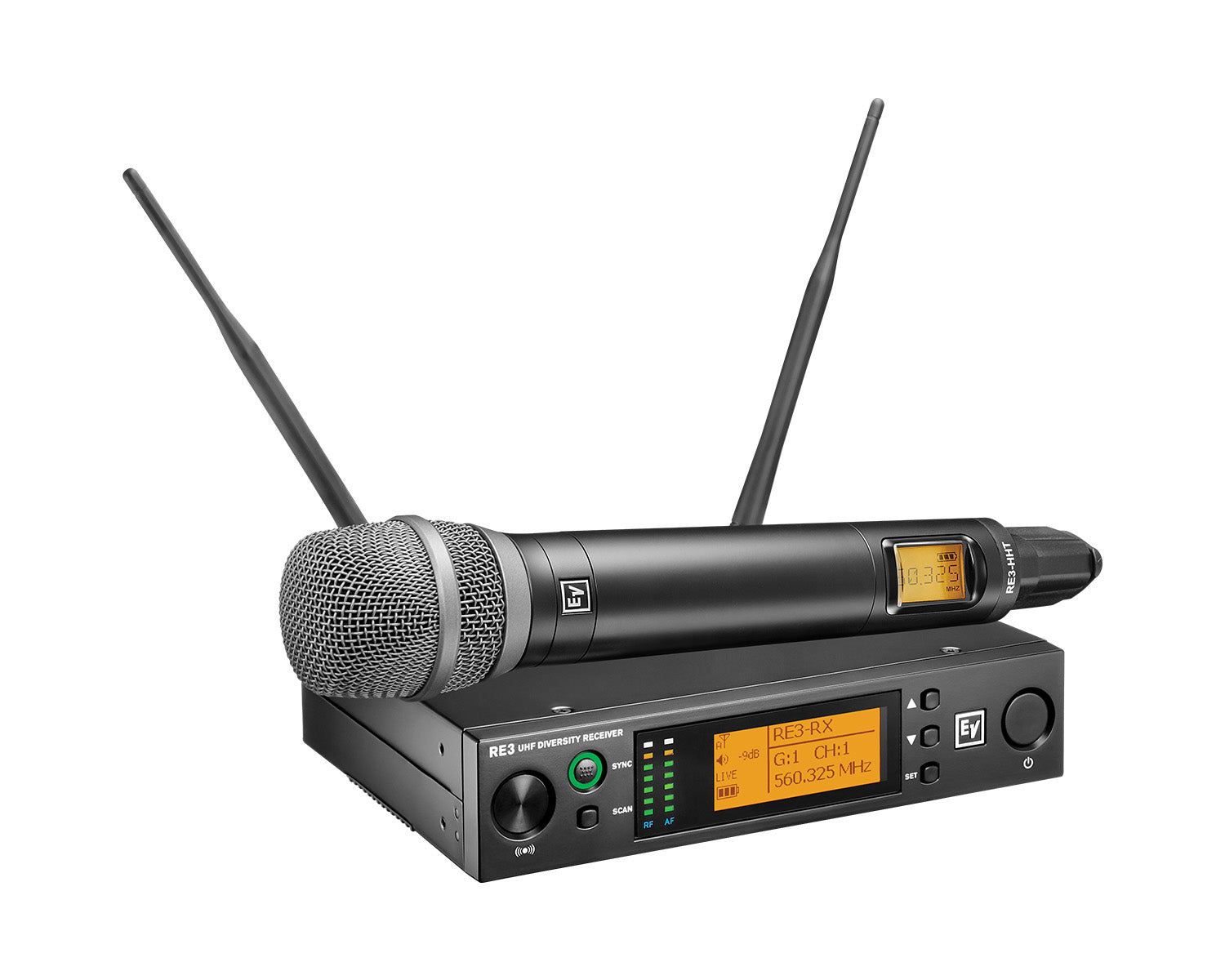 ELERE3RE5208M - Electro-Voice RE3 RE520 8M CH70 and Duplex Gap Handheld Mic System and RE520 Capsule Image 2