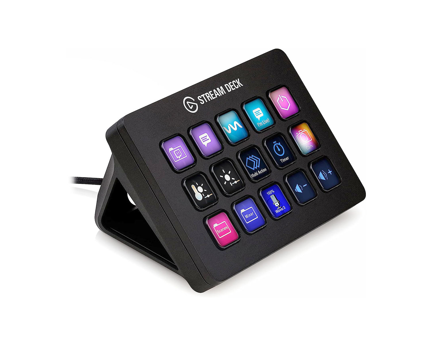 ELGSDECK - Elgato Stream Deck USB Controller with 15 Customisable LCD Keys Image 1