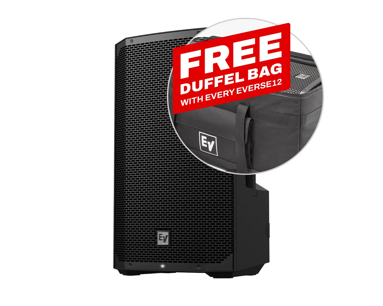 EVERSE 12 12" Battery Powered Loudspeaker + Bluetooth IP43 Black
