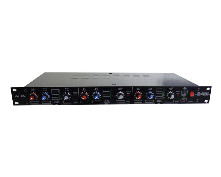 FORZMR243 - Formula Sound ZMR243 3 Zone Digital Mixer with 2 Mic and 4 Stereo i or p 1U Image 1