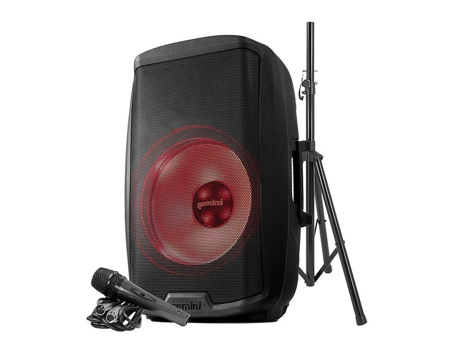 GEMAS2115BLTP - Gemini AS 2115BT LT PK 15inch Active LED Loudspeaker Bluetooth and Stand 2000W Image 1