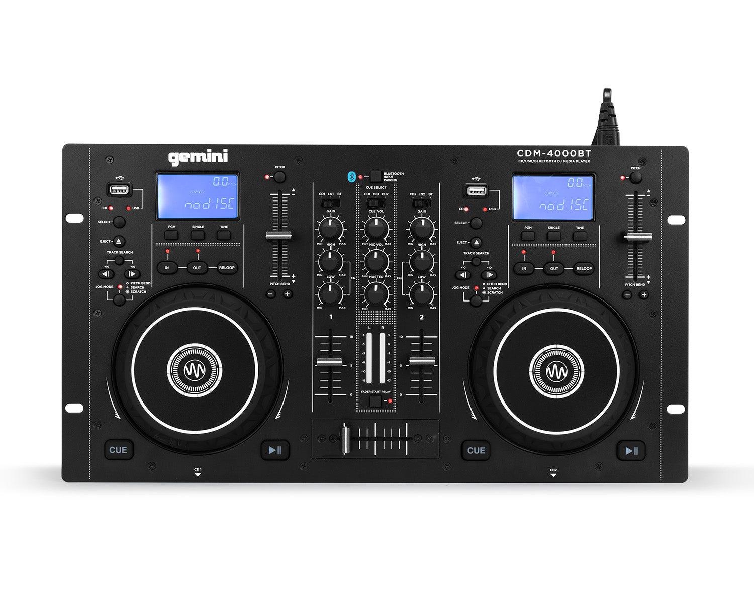 GEMCDM4000BT - Gemini CDM 4000BT Dual CD and USB DJ Media Player and Bluetooth Image 3