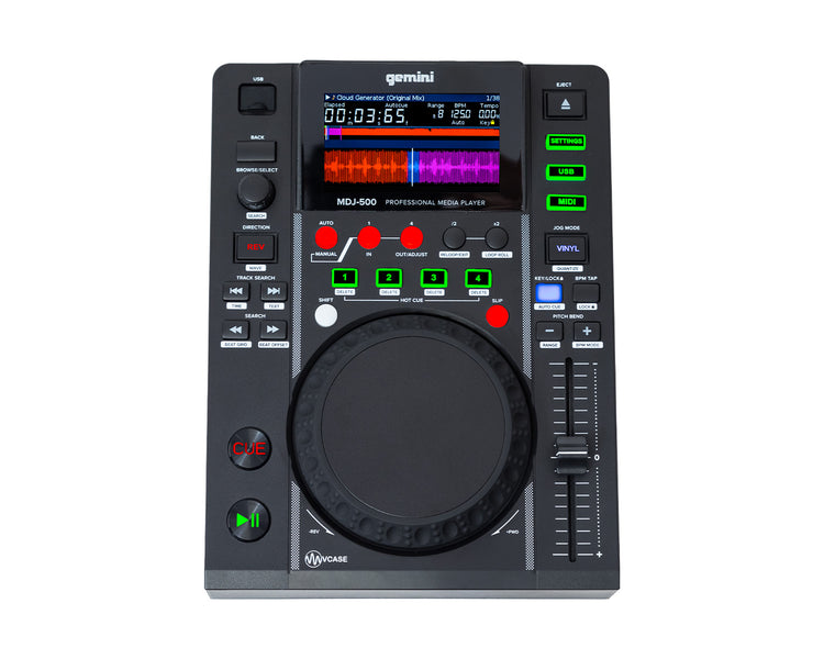 GEMMDJ500 - Gemini MDJ 500 Pro Mini DJ Media Player 4 Hot Cues or 8 Auto Loops Image 1