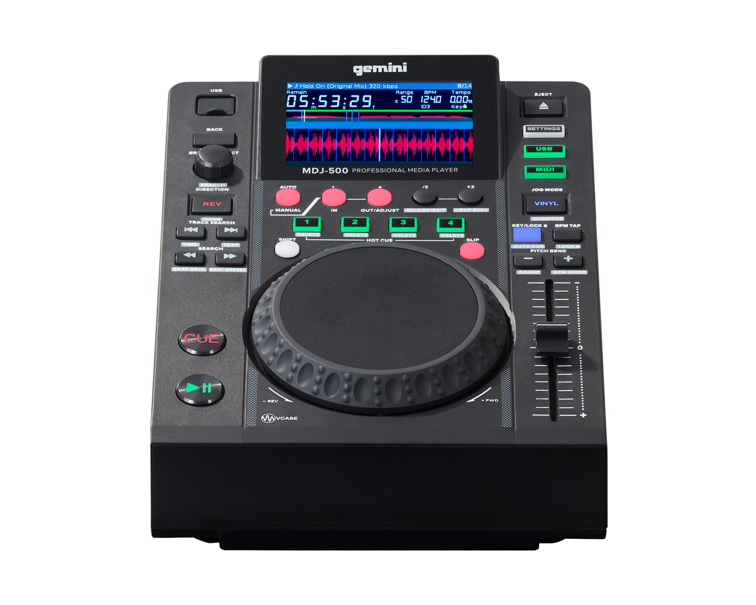 GEMMDJ500 - Gemini MDJ 500 Pro Mini DJ Media Player 4 Hot Cues or 8 Auto Loops Image 2