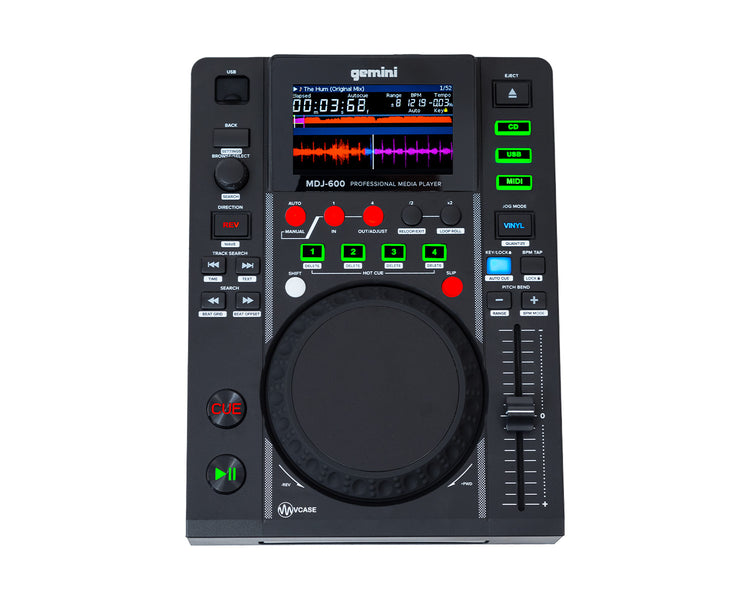 GEMMDJ600 - Gemini MDJ 600 Pro Mini DJ Media and CD Player 4 Hot Cues or 8 Auto loops Image 1
