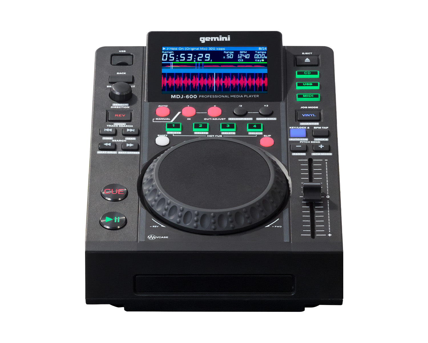 GEMMDJ600 - Gemini MDJ 600 Pro Mini DJ Media and CD Player 4 Hot Cues or 8 Auto loops Image 2