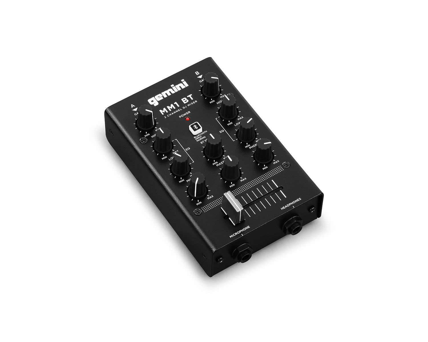 GEMMM1BT - Gemini MM1BT 2 Channel Miniature DJ Mixer with 2 Band EQ and Bluetooth Image 2