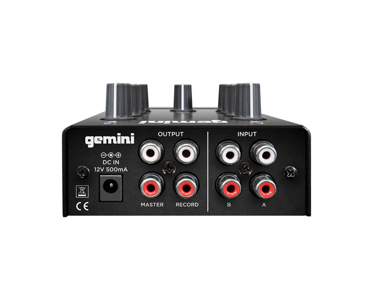 GEMMM1 - Gemini MM1 2 Channel Miniature DJ Mixer with 2 Band EQ Image 5