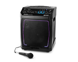 GEMMPA3600 - Gemini MPA 3600 8inch Battery Powered Bluetooth Speaker with Mic 160W Black Image 1