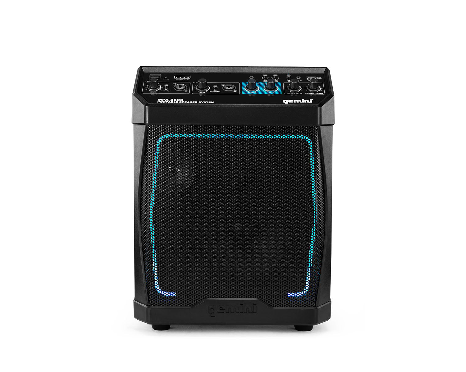 GEMMPA3600 - Gemini MPA 3600 8inch Battery Powered Bluetooth Speaker with Mic 160W Black Image 2