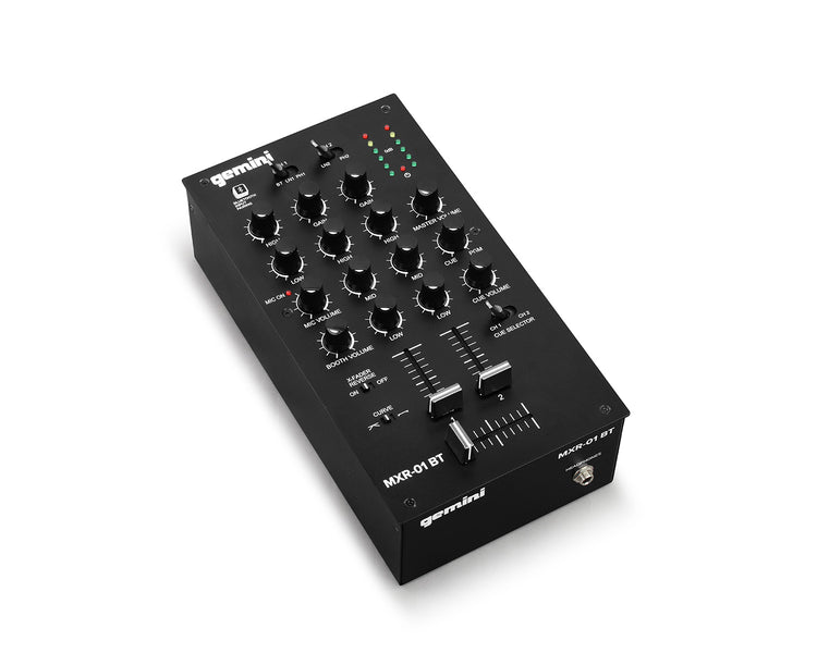 GEMMXR01BT - Gemini MXR 01BT 2 Channel Pro DJ Mixer with 3 Band EQ and Bluetooth Image 2
