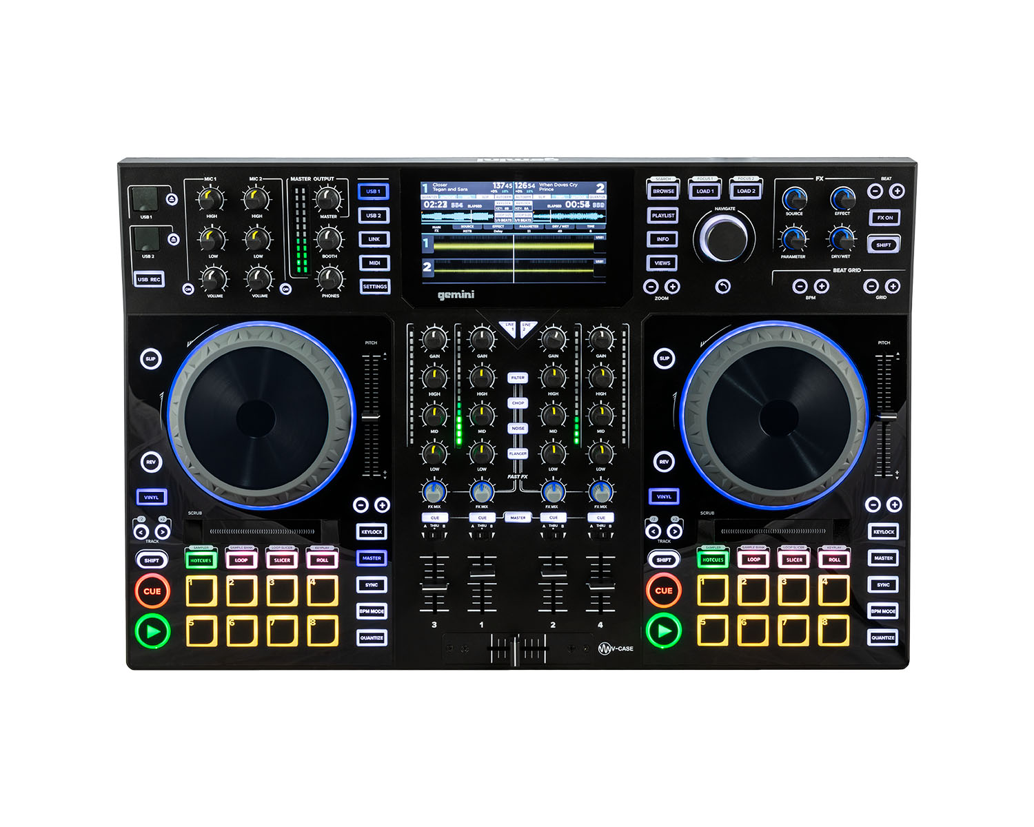 GEMSDJ4000 - Gemini SDJ 4000 All in One 4 Channel DJ System with 7 HD Screen Image 1