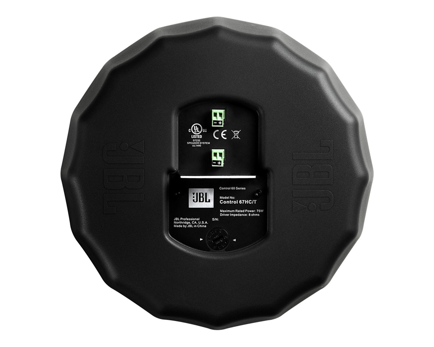JBLC67HCT - JBL Control 67HC or T 6.5inch Pendant Speaker 75degree 75W 100V Black Image 3