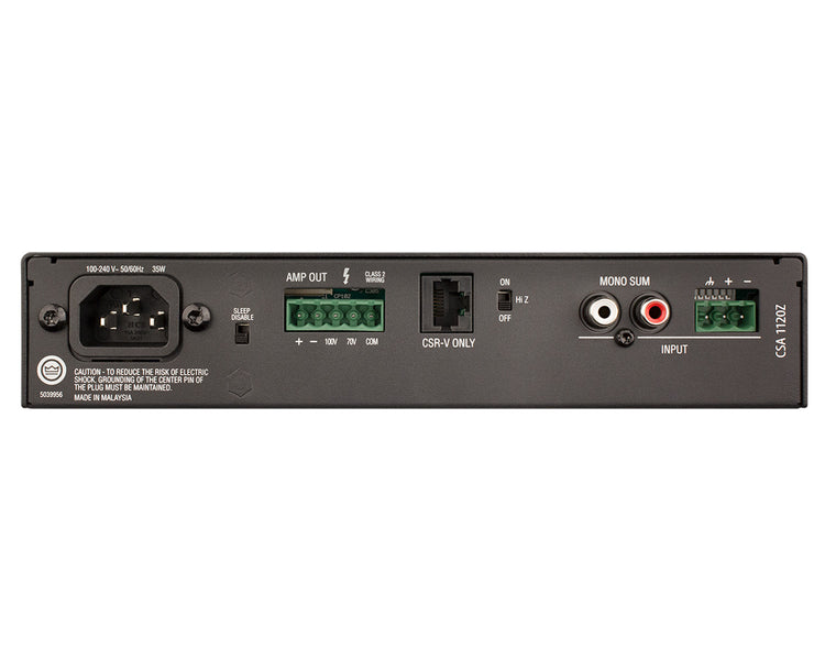 JBLCSA1120Z - JBL CSA1120Z 1x120W Commercial Power Amp with 100V Line 1U Half Rack Image 2