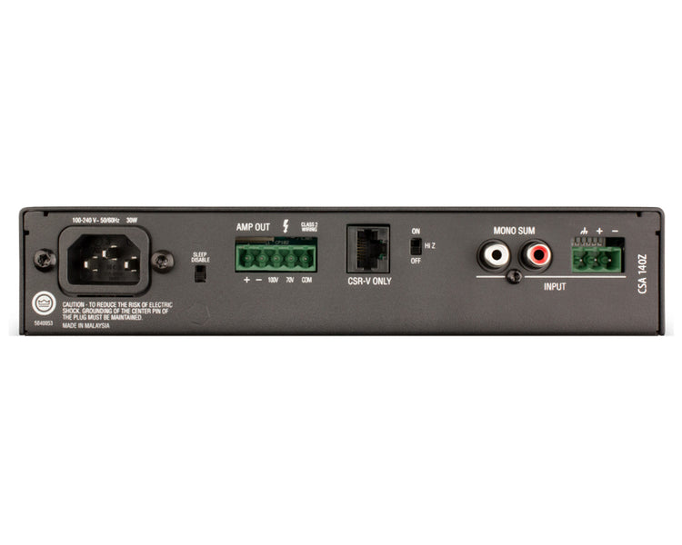 JBLCSA140Z - JBL CSA140Z 1x40W Commercial Power Amp with 100V Line 1U Half Rack Image 2