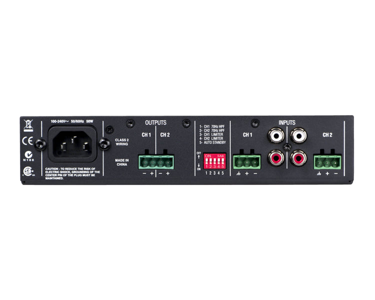 JBLCSA2120 - JBL CSA2120 2x120W Commercial Power Amp 1U Half Rack Image 2