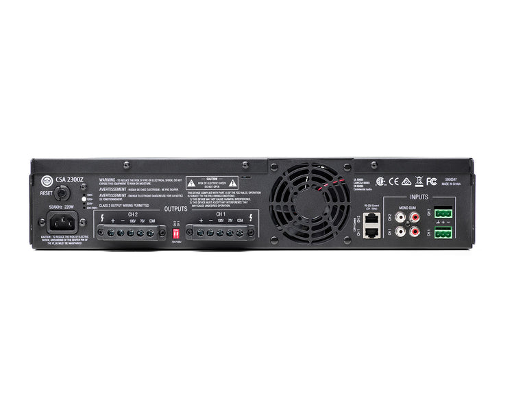 JBLCSA2300Z - JBL CSA2300Z 2x300W Commercial Power Amp with 100V Line 2U Haf Rack Image 2